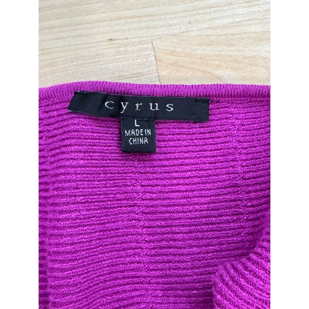 Cyrus Sweater Womens Large Purple Long Sleeve Pullover Cozy Cottage Comfortable - Picture 7 of 7